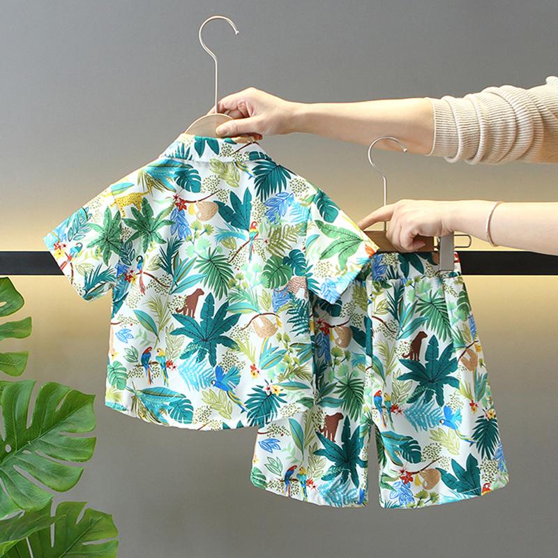 Children's Short-sleeved Short Pants And Shirt Set - Summer Boys' Casual Outfit