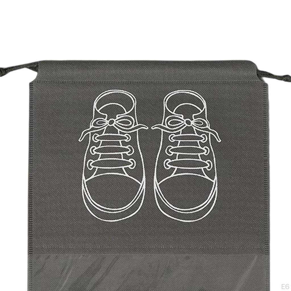 Non Woven Travel Shoe Bag Drawstring Dust Cover Accessories Convenient Pouch for Packing