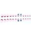Independence Day Nail Art Red French Glitter Little Star Short Square Wear Nail