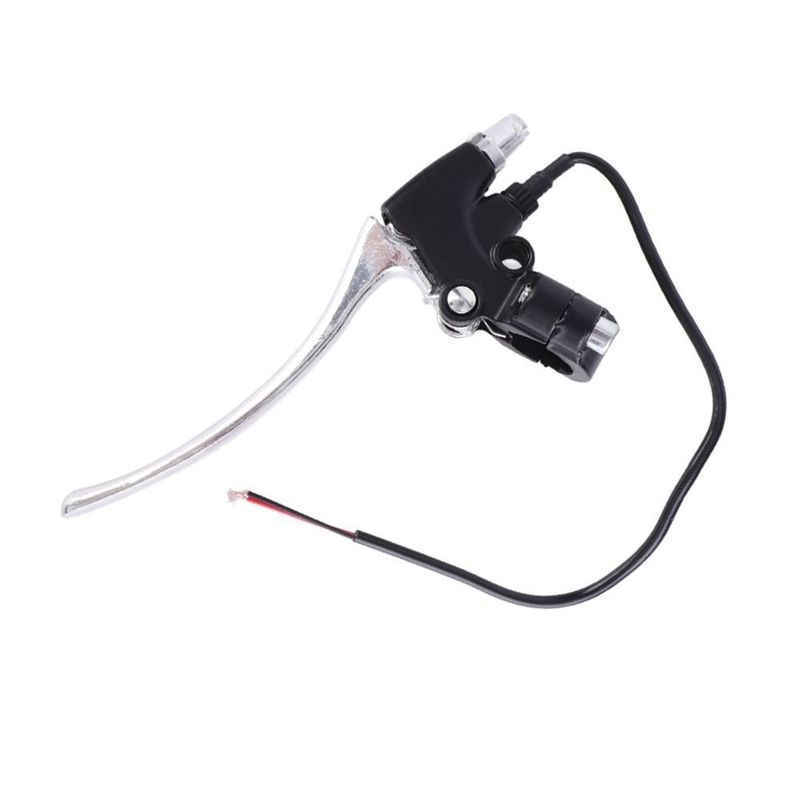 1 Pair Aluminum Alloy Electric Brake Handle Cable 28cm Inner 22mm Electric Bicycle Brake Lever Black/Silver Lightweight