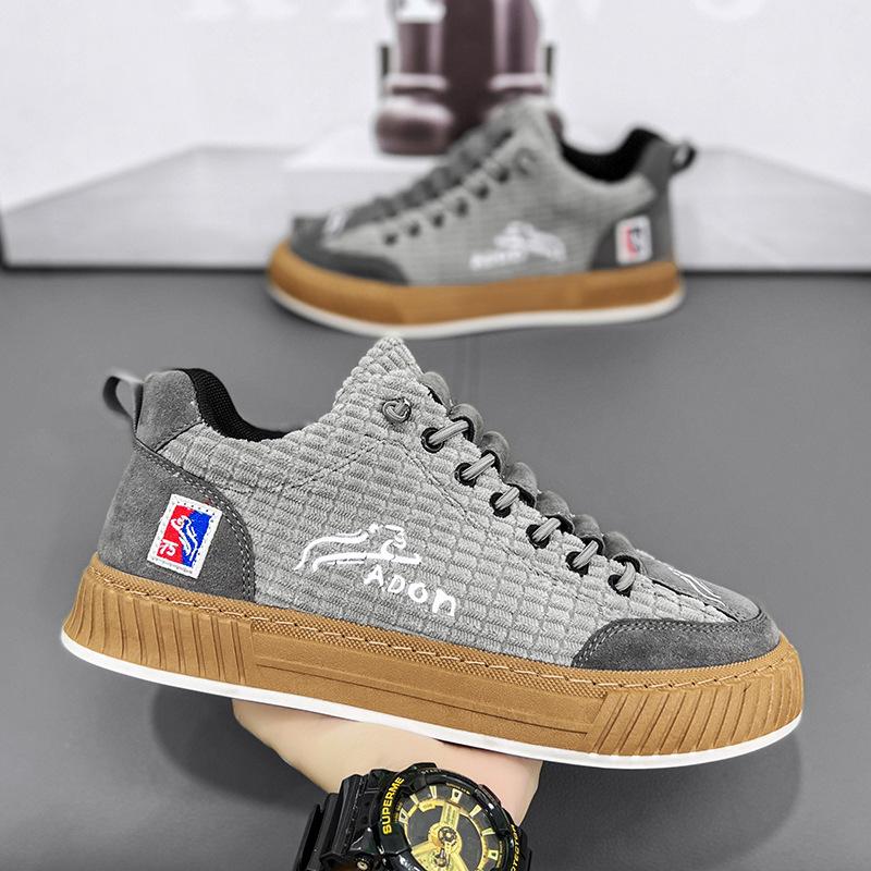 

Мужские туфли из парусины, весенние, универсальные, вельветовые, повседневные, для серфинга, мужские туфли с одной педалью, мужские, спортивные, модные туфли с мягкой подошвой, мужские 39