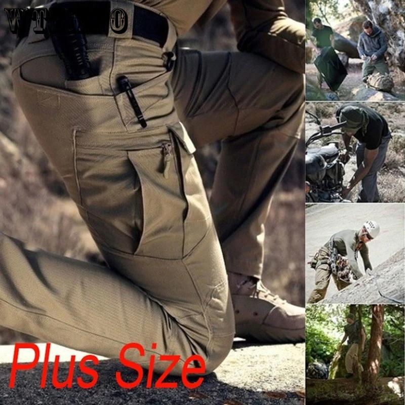 Men's Combat Outdoor Sports Trekking Pants Tactical Military Sweatpants Fighting Multi-pocket Pants IX9 City Tactical Cargo Pants