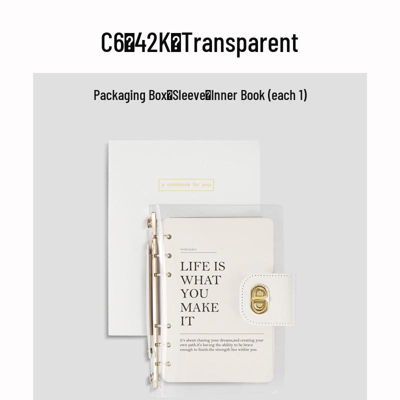 A7 Ordner A5 Notizbuch im Stil Hochwertiger Transparenter A6 Planer Journal