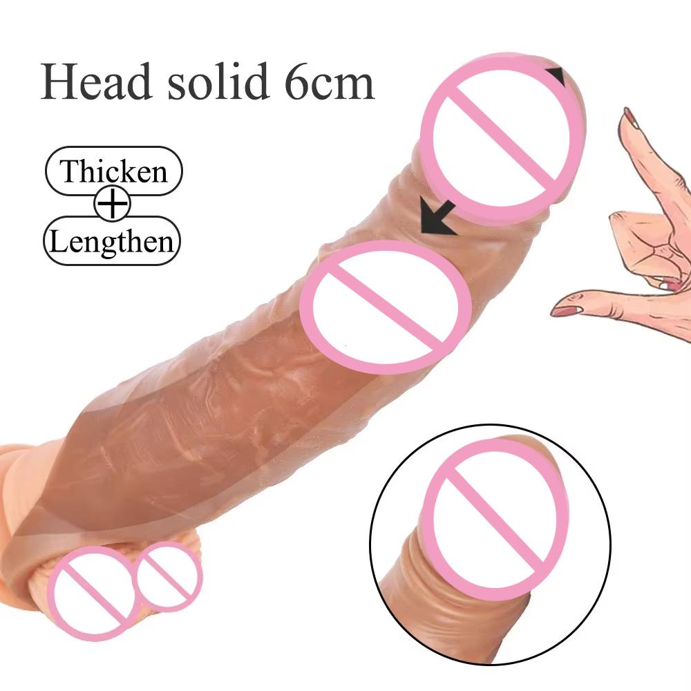 Penis Extender Sex Tooys for Man Vibrator Sex Toys 18 Erection Ring for Men Men's Special Condom Cock Sleeve for Penis