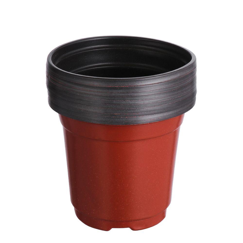 

10 шт. контейнер терракотовый двухцветный мягкий пластик круглый кашпо детские горшки вазы для цветов подносы для растений 21cm