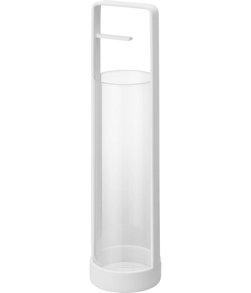 Yamazaki Tower Incense Stand with Ash Spill Prevention X X 10013 Cover, White, W7.2 D7.2 H28cm, Glass,