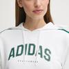 Adidas Sports Series Casual Versatile Hooded Long Sleeve Sweatshirt Women Sweatshirt White JV9149