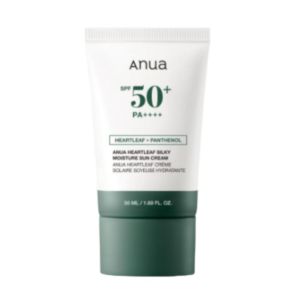 Anua Heartleaf Silky Moisture Sunscreen 50ml | SPF50+ PA++++ Lightweight Hydrating Sun Cream