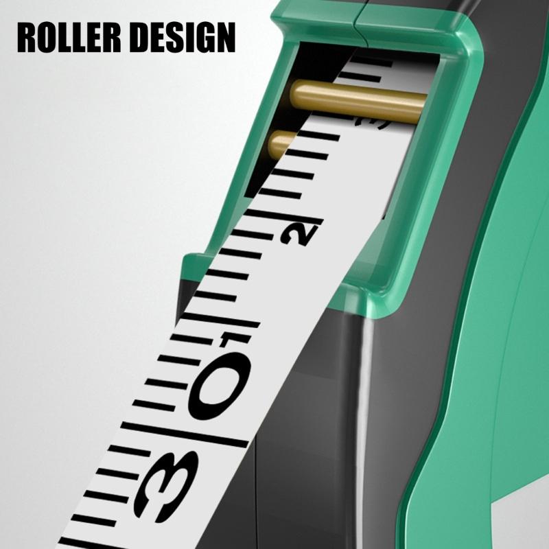 ABS Casing Fiber Measuring Tape with Clear Double Side Markings Impacts Resistant Tape Measure with Foldable Handle