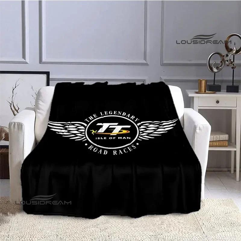 Motorrad Isle of Man TT Bedruckte Decken Flanell Warme Decke Weiche, gemütliche Decke Reisedecken Bettbezüge Geburtstagsgeschenk