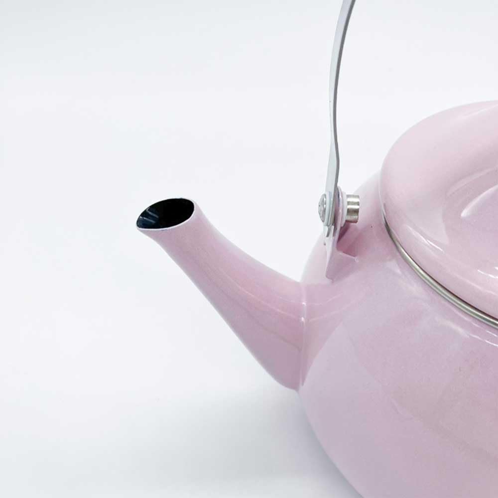 Bestco Karino Enamel Induction Compatible with All Heat Sources NQ-0114 Kettle, 1.8L, Pink, Cooking,