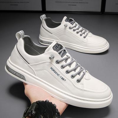 Herrenschuhe, Lässige Lederschuhe, Koreanische Version des Trends der Hundert Sportarten Tide-Schuhe, Herren Kleine Weiße Board-Schuhe