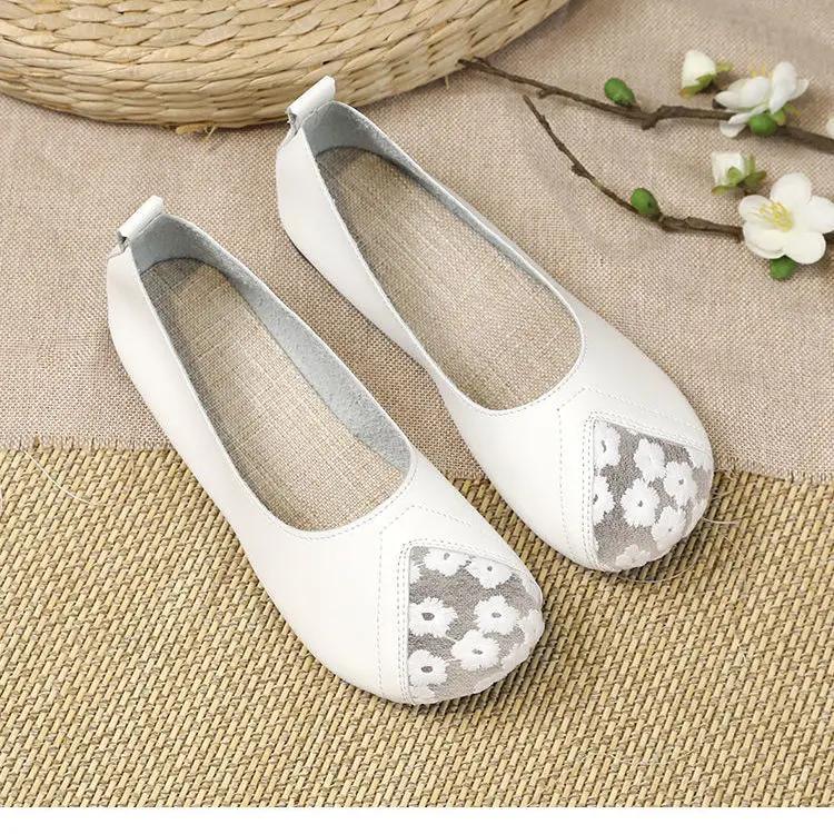 Fashion Round Toe Ladies Footwear with Bow Slip-on Women's Flat Shoes Offer Stylish Chic and Elegant Summer 2025 Cheap Clearance Social