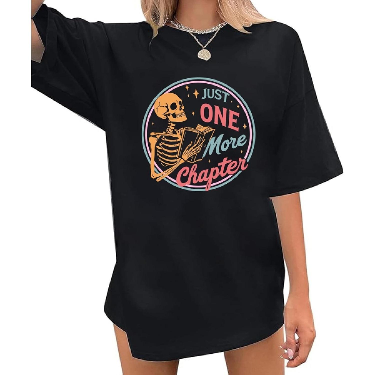 Tewmeu Book Lovers Gifts Womens Oversized Reading Shirts for Teacher Librarian Tshirt I Have No Shelf Control Tops XXXXXL разноцветный