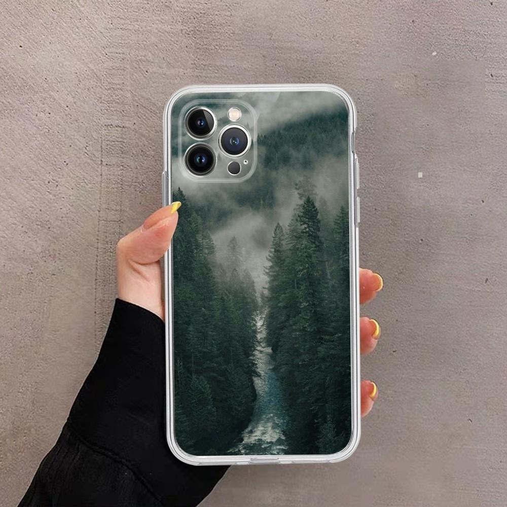 Mountain Forest Phone Case For IPhone 16 15 14 13 12 Mini 11 Pro XS Max X XR SE 6 7 8 Plus Soft Silicone Cover