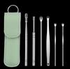 Ear Cleaner Ear Wax Pickers Stainless Steel Earpick Wax Remover Piercing Kit Earwax Curette Spoon Care Ear Clean Tools