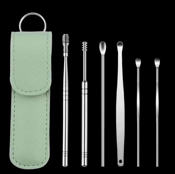 

Ear Cleaner Ear Wax Pickers Stainless Steel Earpick Wax Remover Piercing Kit Earwax Curette Spoon Care Ear Clean Tools