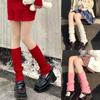 Ribbed Knitted Leg Warmers for Women Solid 80s Party Dance Legwarmers Warm Winter Long Boot Sock JK Long Boot Cuff Cover