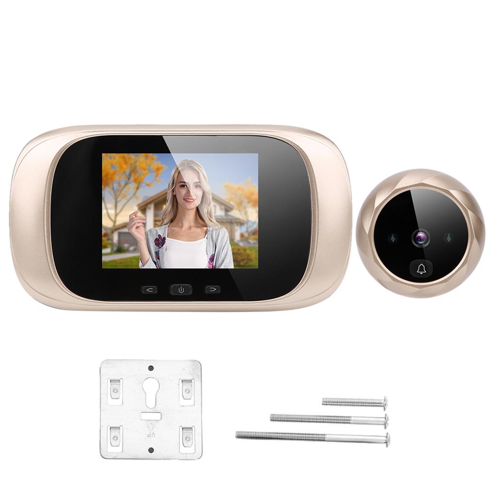 Visor de Porta Visual LCD TFT de 2,8 polegadas Visão Noturna IR Câmera de Armazenamento Cíclico Campainha Ding Dong Controle de Acesso Inteligente