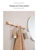 Beech Wood Wall-Mounted Coat & Hat Hooks: No-Punch Installation for Entryway, Hallway, or Bedroom.