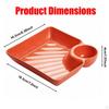 4 Pieces Dumpling Plates with Saucer French Fries Trays Food Separator Dishes for Home Kitchen