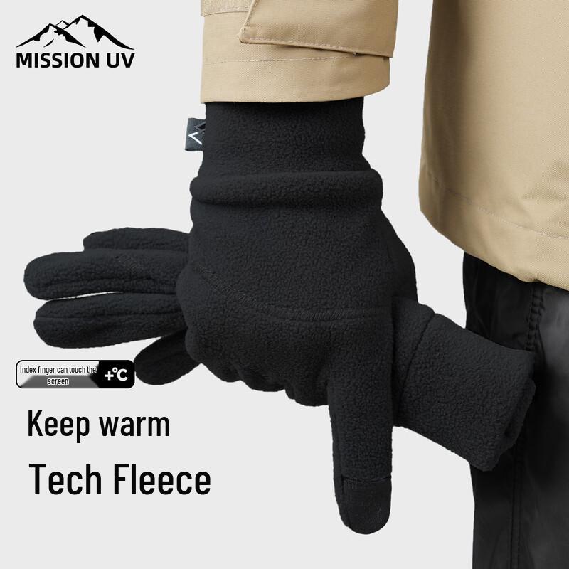 MISSION UV Men s Winter Fleece Touchscreen Gloves