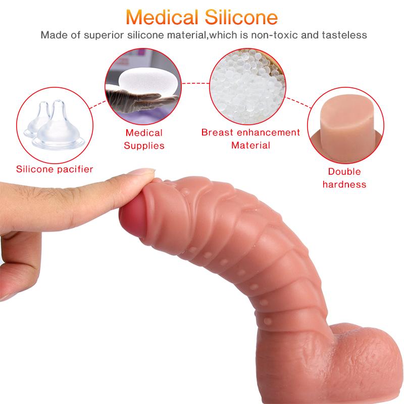 Realistické dildo Přísavka Sex Toys For Women Penis Obrovský silikonový Dick Žena Masturbace Soft Cock