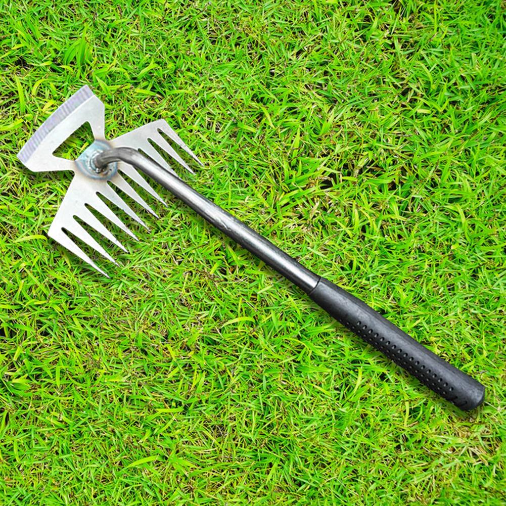 2 In 1 Loose Soil Weeder Ergonomic Handle Manual Hand Weeding Removal Puller V Fork Weeding Removal Puller Wild Vegetable Shovel