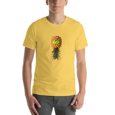 E2K Ananas über Kopf Unisex T-Shirt Fruchtsaft Früchte Tropische Desserts