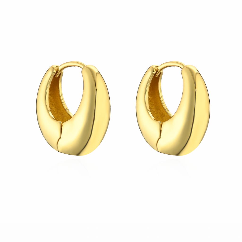 18K Gold Plated Brass Fashion Thick Round Circle Threads Textured Pearl Hoop Earrings for Women High Quality Zircon