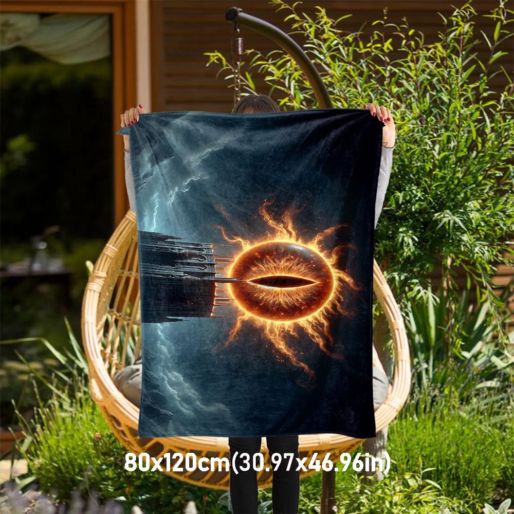 

1pc EYE OF SORROW - Throw Blanket, Soft, Flannel Blankets, Living Room, All Seasons Use-1021202 80x120cm