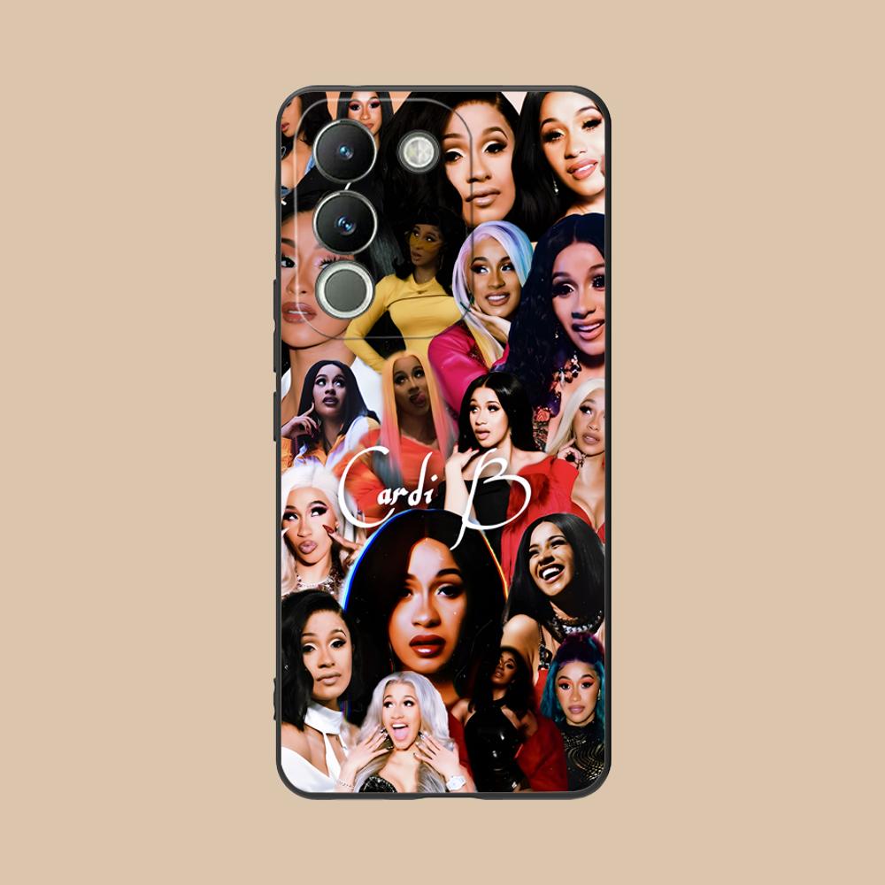 Cardi B Matte TPU Mobile Phone Case for VIVO Y77 76 75 74 73 72 58 56 55 51 50 38 36 Y19 Y18 Y03 Y01 5G Colorful Cover