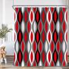 Abstract Geometric Shower Curtain Colorful Wavy Line Art Aesthetic Bathroom Decoration Modern Polyester Bath Curtain with Hook