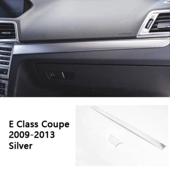 

Декоративные накладки на панель консоли в стиле автомобиля для Mercedes Benz E-Class Coupe W207 C207 2009-2015, Декор центральной консоли салона серебряный