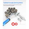 17/29PCS Core Ratchet Socket Wrench Kit Socket Set 12 Angle Penetrating Socket Heart Ratchet Socket Two-Way Wrench Set