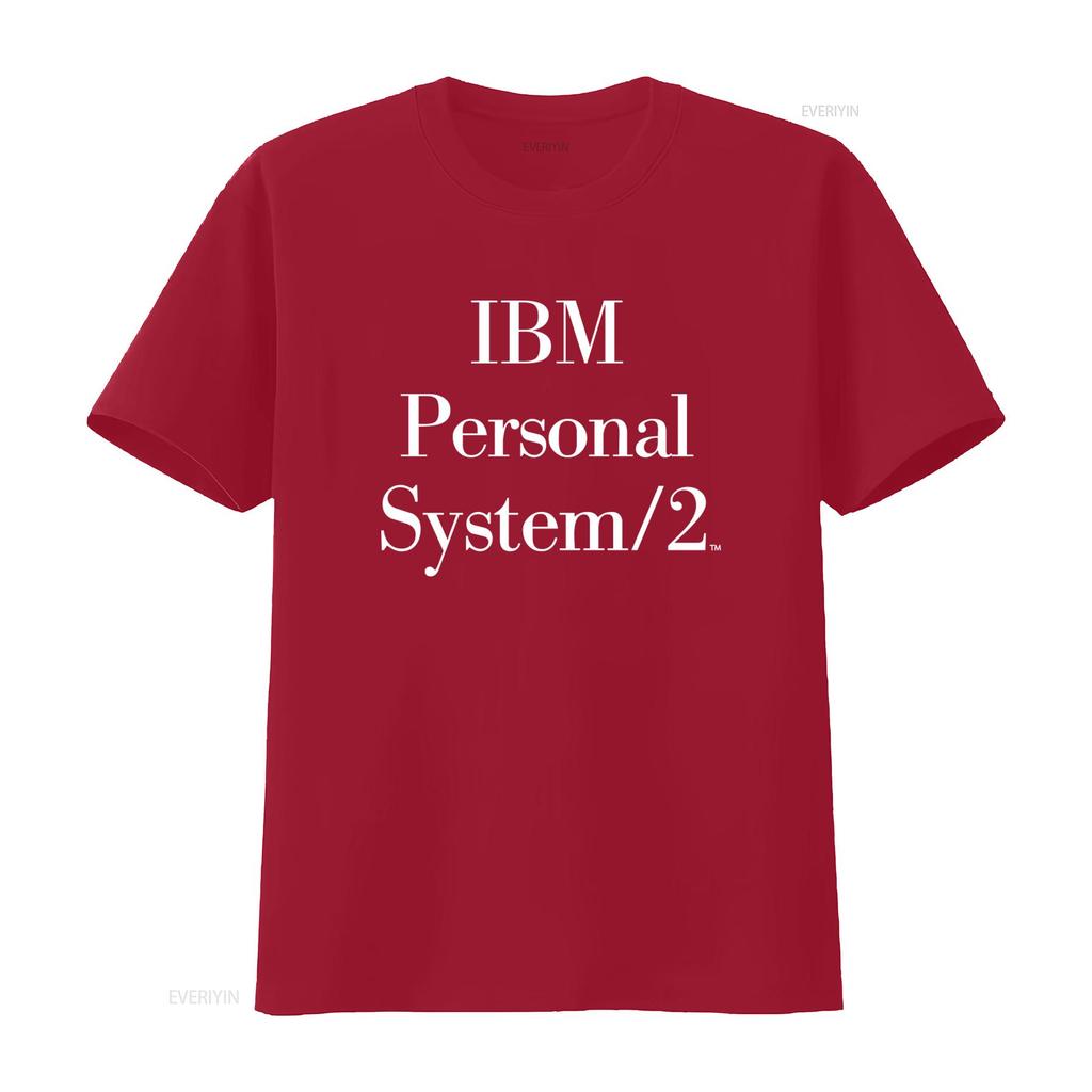 T-shirt Vintage IBM Personal System 2 Années 80 Technologie IT Logo Classique Design Rare Style 50 Ordinateur vintage Lavé Légèrement