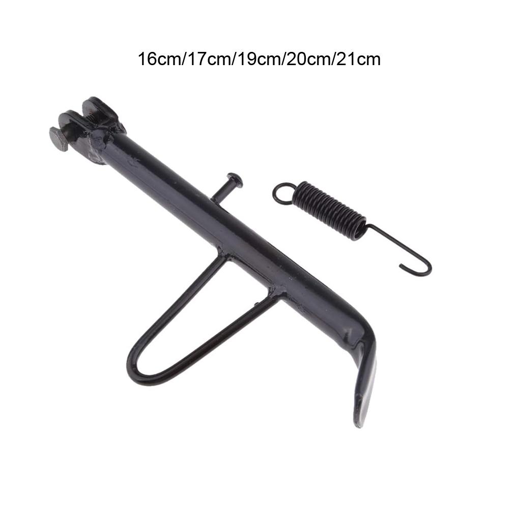 Sturdy and Durable Motorcycle Kickstand Easy Installation Made with Iron for Wear-Resistance Strong Compatibility, Black 21cm