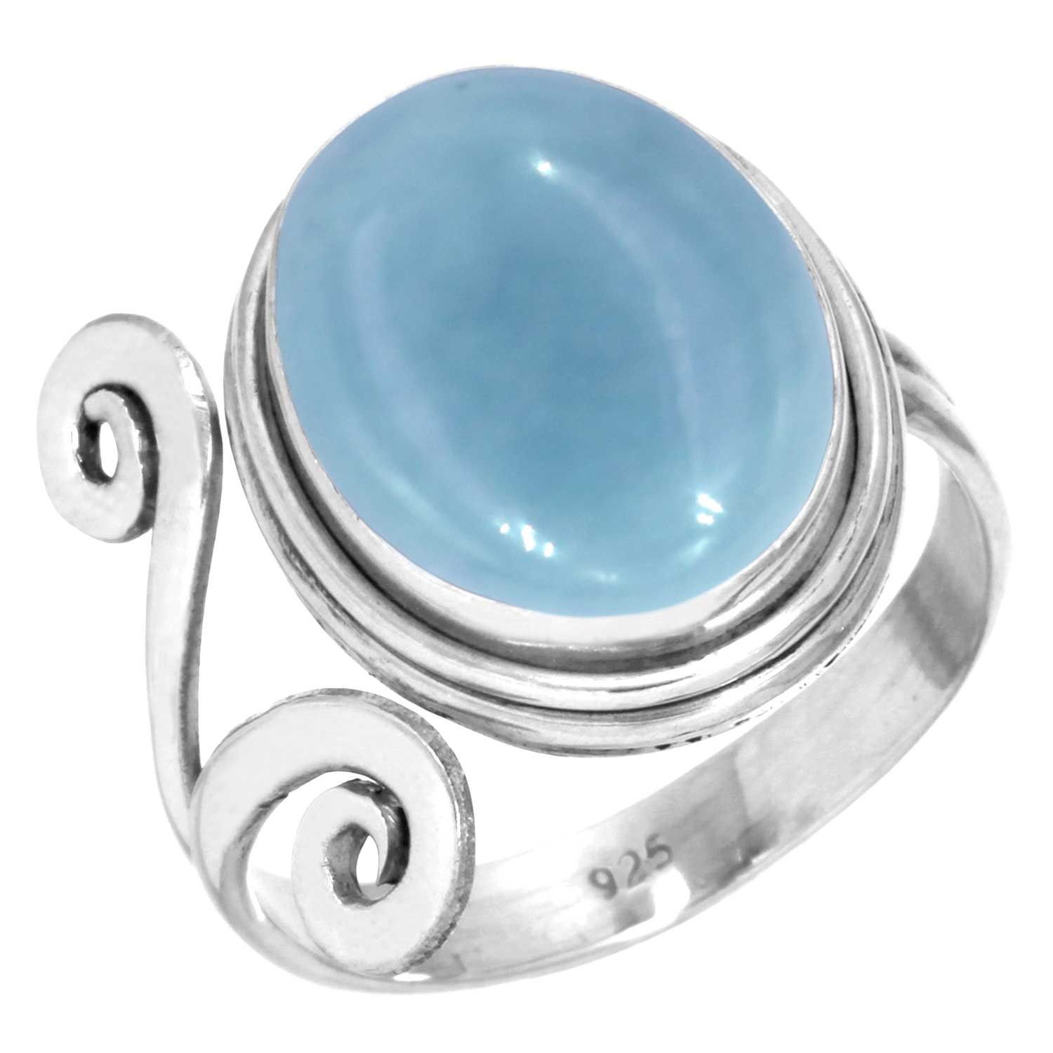 

Кольцо из стерлингового серебра 925 пробы Женское с драгоценным камнем Ручной работы Ювелирное изделие Подарок на помолвку Амазонит Ангелит Голубой опал Ботсванский агат Мохавский азурит Хризоколла 9