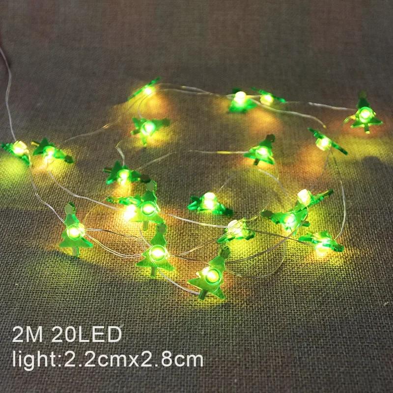2024 Christmas Lights String Santa Claus Snowman Battery-operated Garland LED Christmas Decorative Light Party New Year's Decor