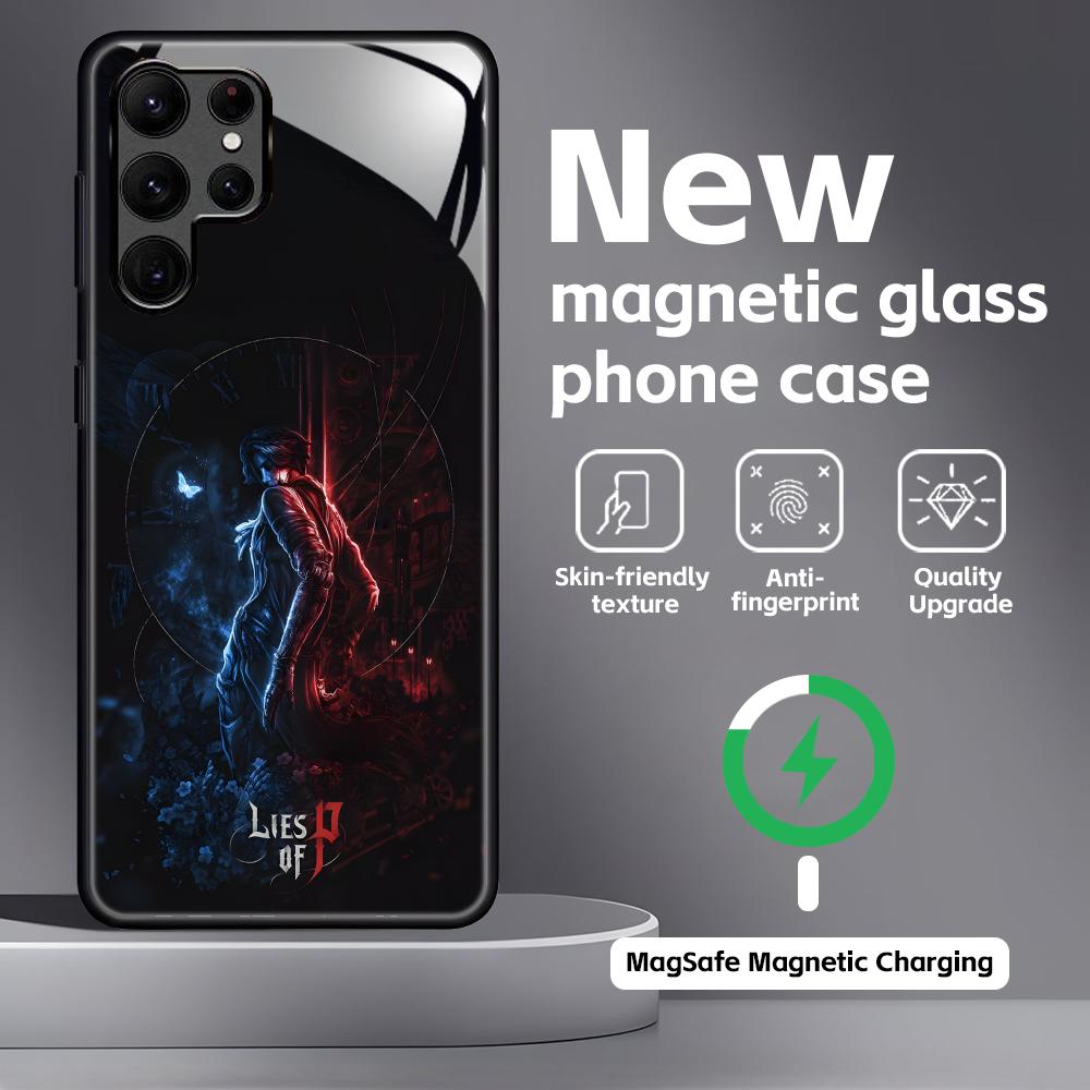 HOT GAME L-Lies of P COOL Phone Case For Samsung S26 S25 S24 S23 S22 S21 Plus Ultra Note20 Glass Magnetic Case