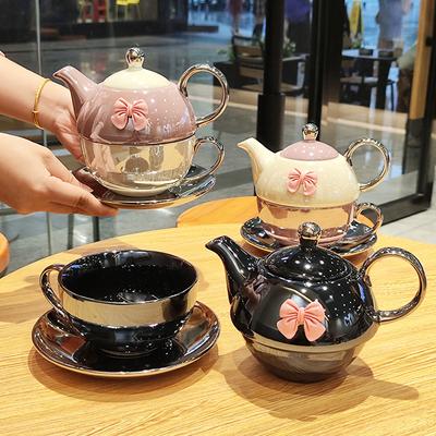 Mother and Child Tea Pot, Large Capacity Tea Pot, Household Coffee Cup and Plate, Ceramic High Appearance Afternoon Tea Cup