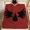 1Pc Blood Angels Cool Print Flannel Blanket, High Quality Comfortable for All Seasons, Home Decor, Warmth and Comfort, Perfect for Christmas Gifts 09