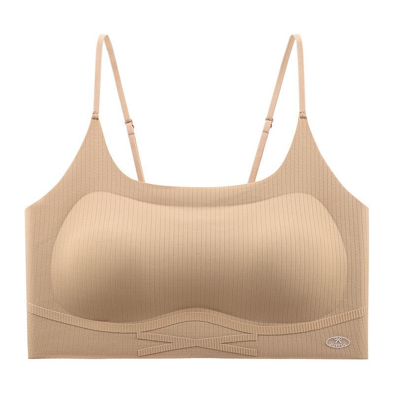 Liquid Foundation Bra Seamless Tube Top Anti-light Beautiful Back Underwear Small Chest Small Suspender Thin Shoulder Strap Underwear