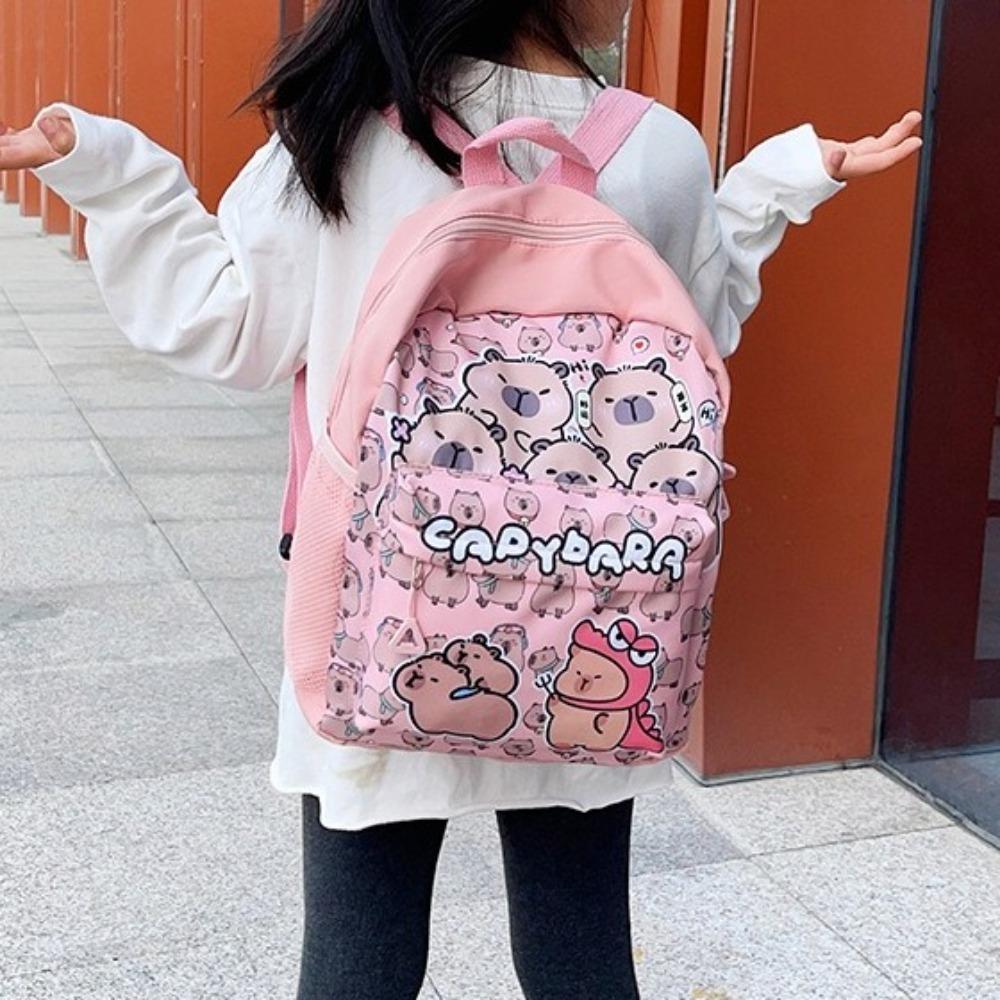 Large Capacity Kids Schoolbag Casual Versatile Female Messenger Bag Cute Travel Rucksack