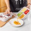 Kitchen Fridge Organizer Microwave Oven Safe Crisper Drain Box PP Plastic 1.4L Food Storage Meal Prep Containers Removable
