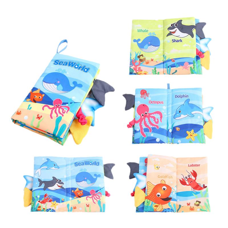 

Cloth Book Educational Babies Marine Flying Animal Tails Handeye Coordination Ocean