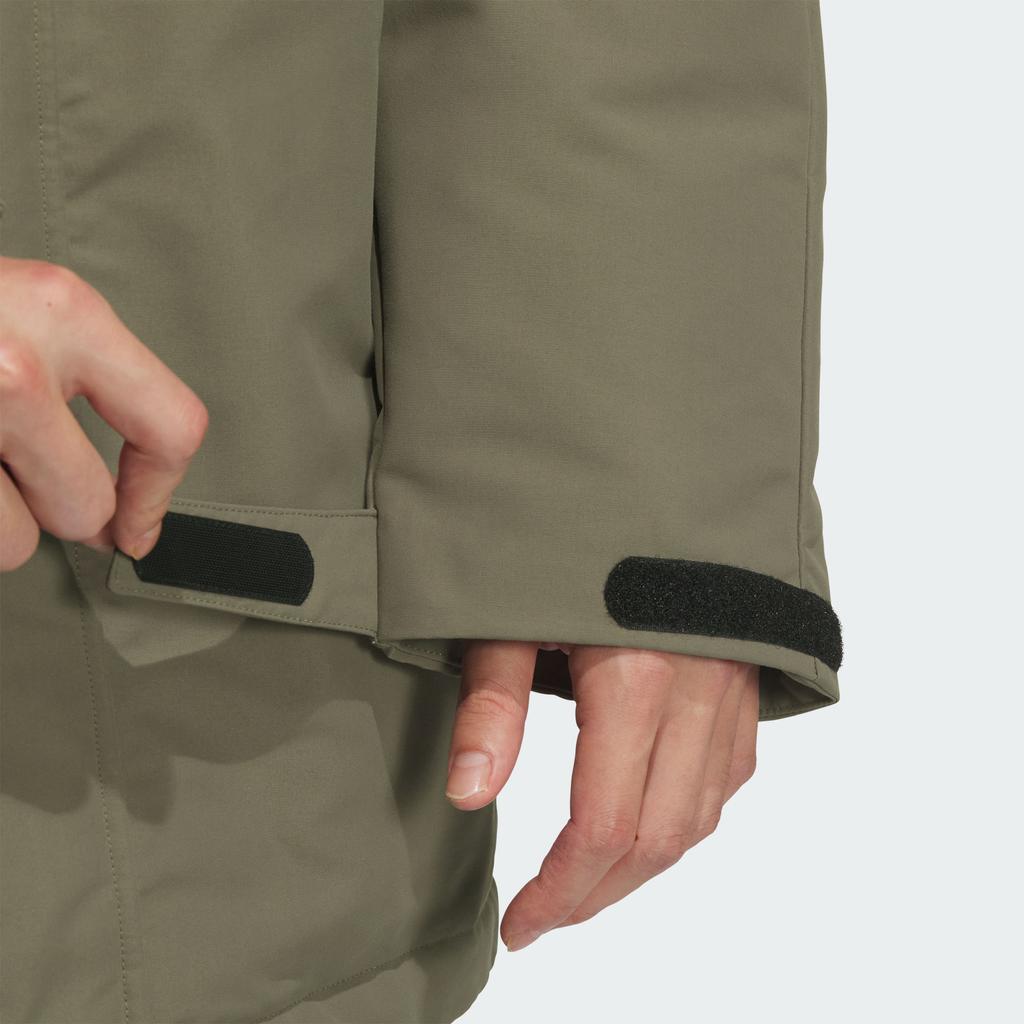 Adidas Dwr FW24 Down Jacket Water Resistant Warm Sports Casual Cotton Coat Men Jacket Olive-Green JY4212