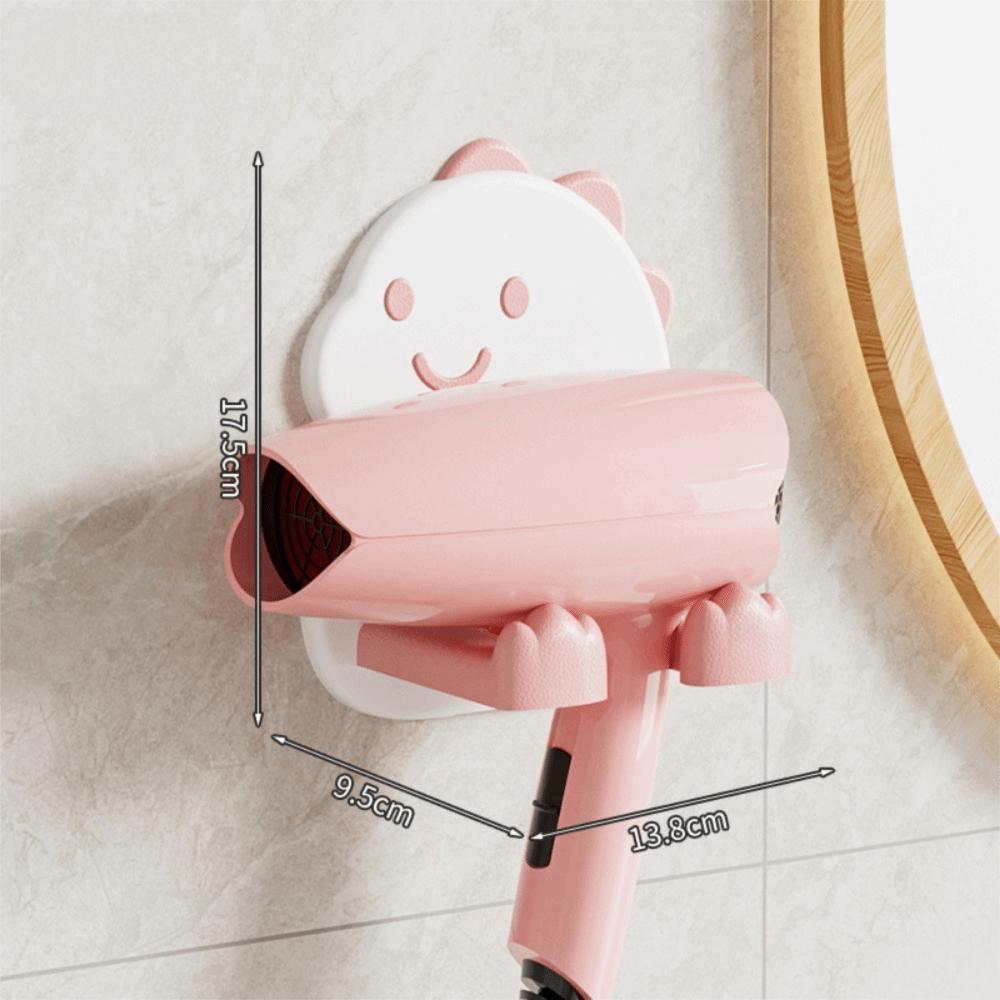 Punch Free Hair Dryer Storage Rack Self Adhesive Bathroom Organizer Creative Hair Dryer Holder