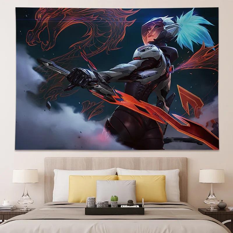 Japanese Teen Room Decoration Posters and Prints Kawaii Anime Large Tapestry Bedroom Wall Murals Customizable
