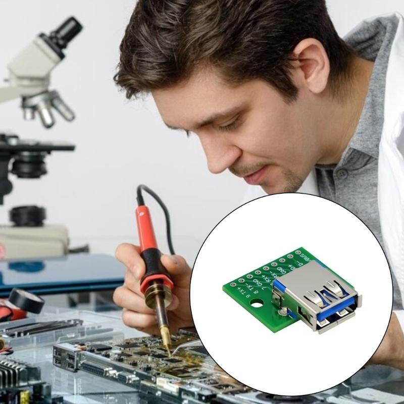 USB3.0 To DIP Module with Single Female Port for Prototyping and Breadboard Compatibility Female Socket Conversion Board